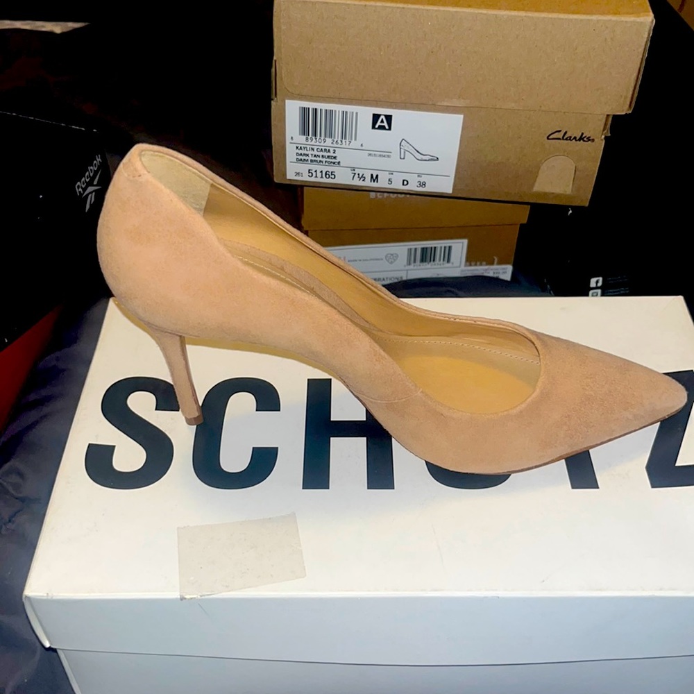 Brand New Schutz Nude Suede Pumps 7.5